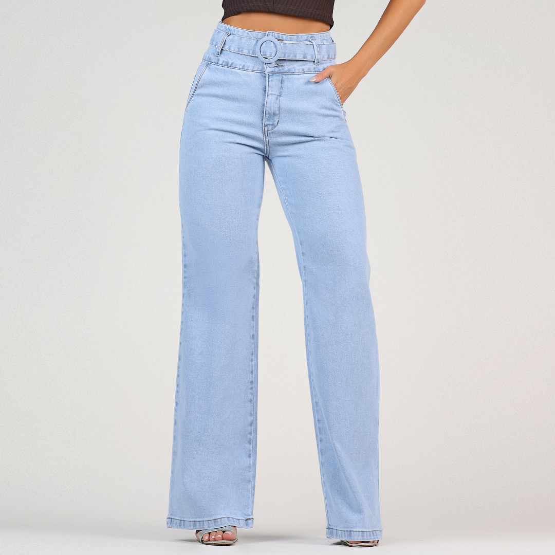 Calça Jeans Modeladora Wide Leg